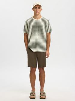 Selected Kevin Stripe Regular Fit T-Shirt, Egret Sky Captain - view 2, Egret Sky Captain