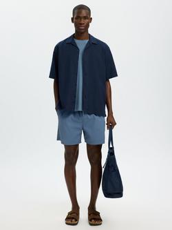 Selected Stripe Regular Fit Swim Shorts - view 2, Blue Mirage