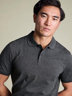 Charles Tyrwhitt Cotton Rich Short Sleeve Polo Shirt - view 2, Dark Grey
