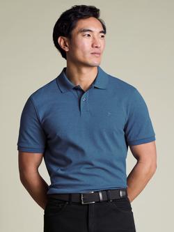 Charles Tyrwhitt Cotton Rich Short Sleeve Polo Shirt, Indigo