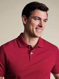 Charles Tyrwhitt Cotton Rich Short Sleeve Polo Shirt - view 2, Red