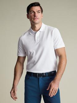 Charles Tyrwhitt Cotton Rich Short Sleeve Polo Shirt, White