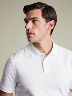 Charles Tyrwhitt Cotton Rich Short Sleeve Polo Shirt - view 2, White