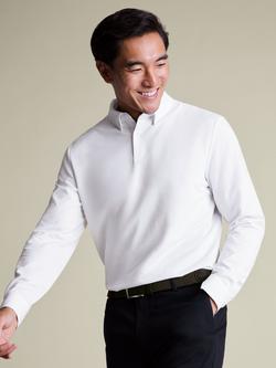 Charles Tyrwhitt Regular Fit Long Sleeve Polo Shirt, White