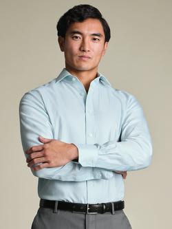 Charles Tyrwhitt Cotton Regular Fit Textured Weave Shirt, Aqua Green