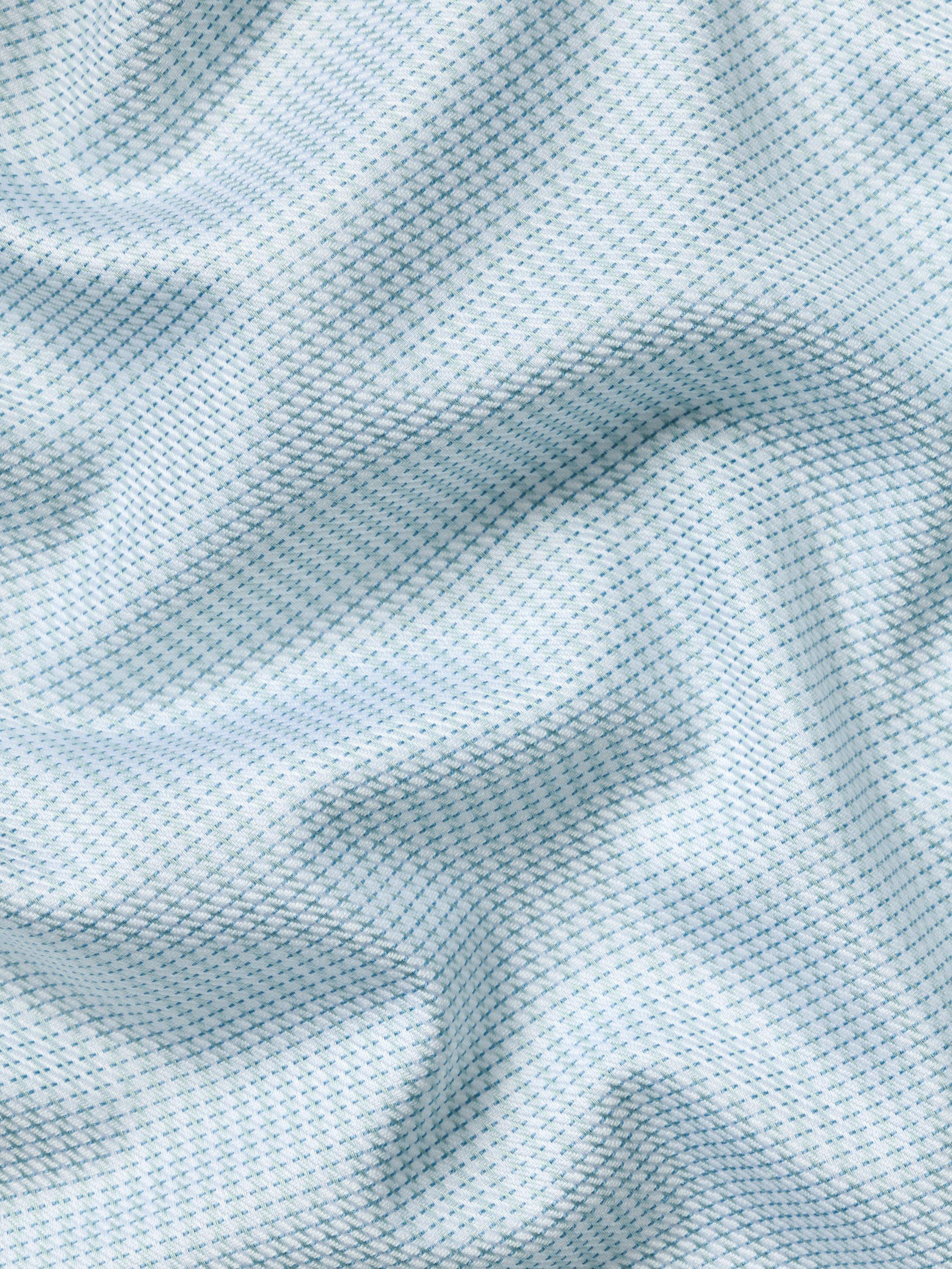 Product image 6 of 6, which shows Charles Tyrwhitt Cotton Regular Fit Textured Weave Shirt, Aqua Green, 15.5/33