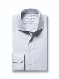 Charles Tyrwhitt Cutaway Collar Non-Iron Stretch Greenwich Weave Classic Fit Shirt, Silver Grey - view 2, Silver Grey