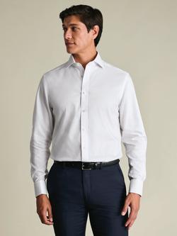 Charles Tyrwhitt Cotton Regular Fit Textured Weave Shirt, White