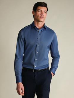Charles Tyrwhitt Non-Iron Cotton Twill Cutaway Collar Classic Fit Shirt, Denim Blue, Denim Blue