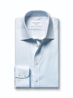 Charles Tyrwhitt Cutaway Collar Non-Iron Cotton Twill Classic Fit Shirt - view 2, Light Blue