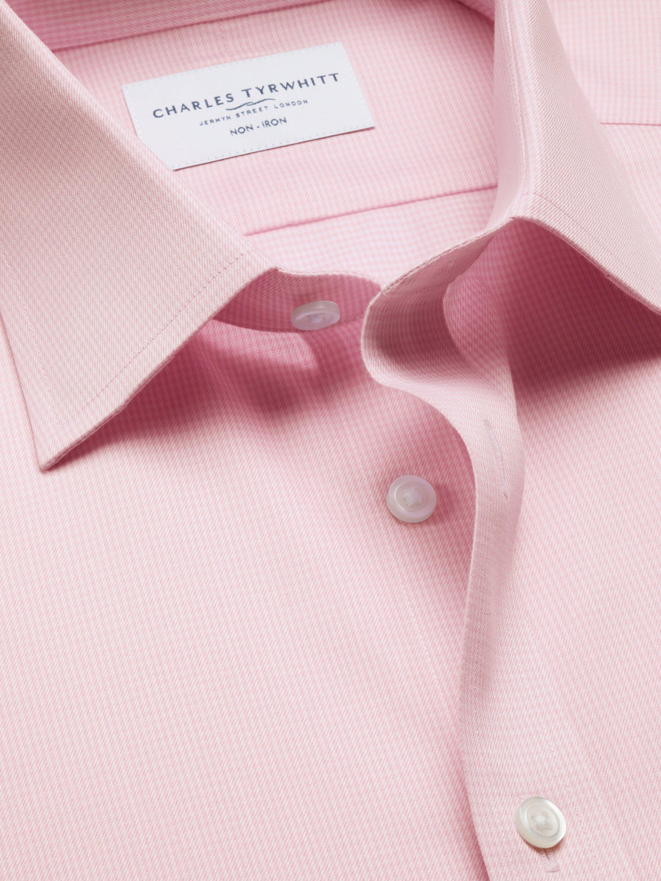 Product image 5 of 6, which shows Charles Tyrwhitt Cotton Regular Fit Check Shirt, Pink, 15.5/33