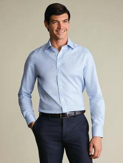 Charles Tyrwhitt Cotton Regular Fit Check Shirt, Sky Blue