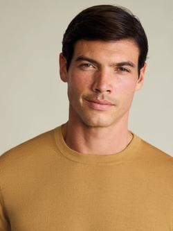 Charles Tyrwhitt Merino Wool Crew Neck Jumper - view 2, Camel