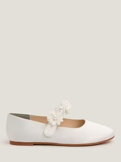 Monsoon Kids' Pearl Ballet Flats, Ivory, Ivory