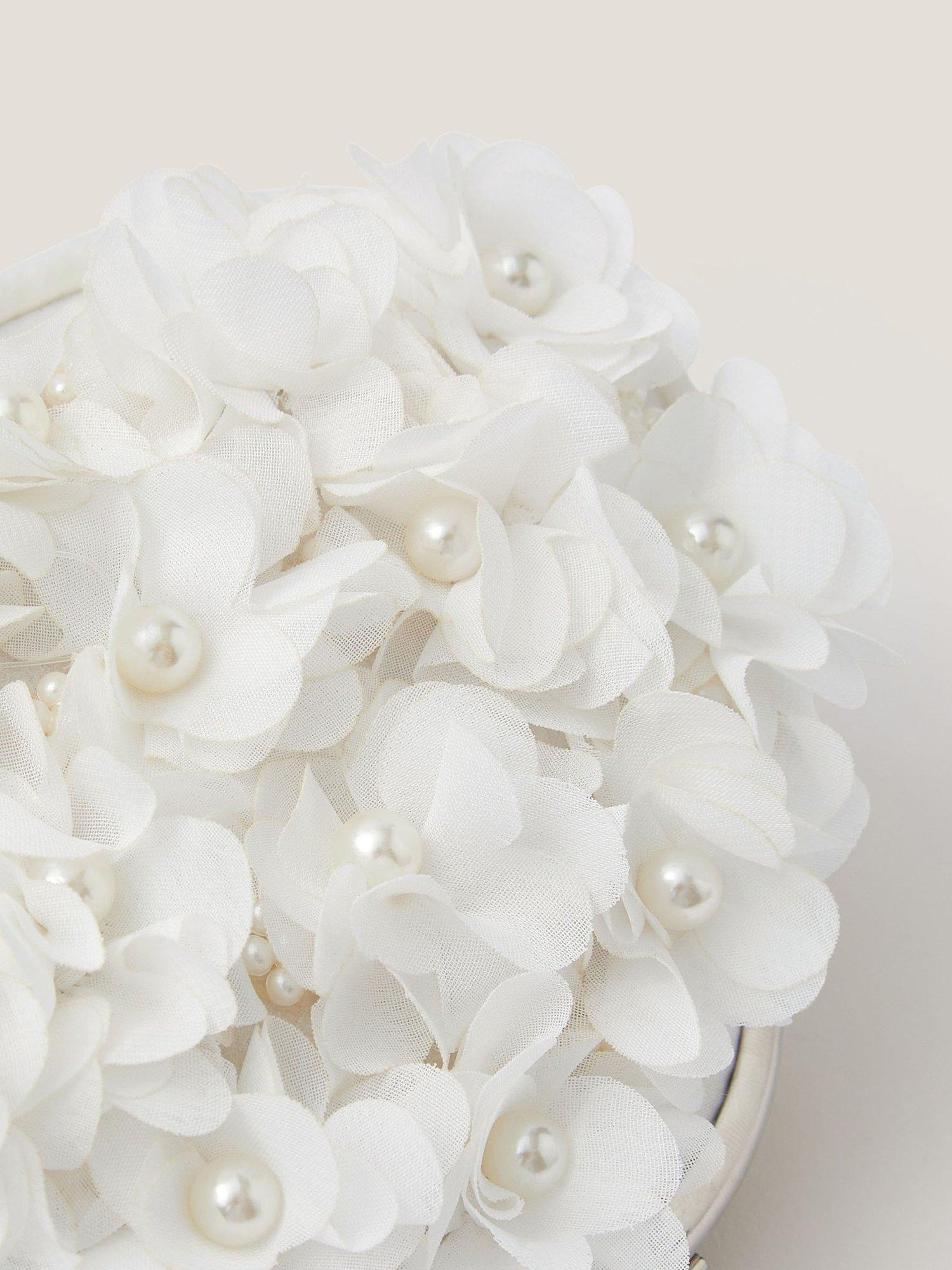 Product image 2 of 3, which shows Monsoon Kids' Applique Floral Bag, Ivory