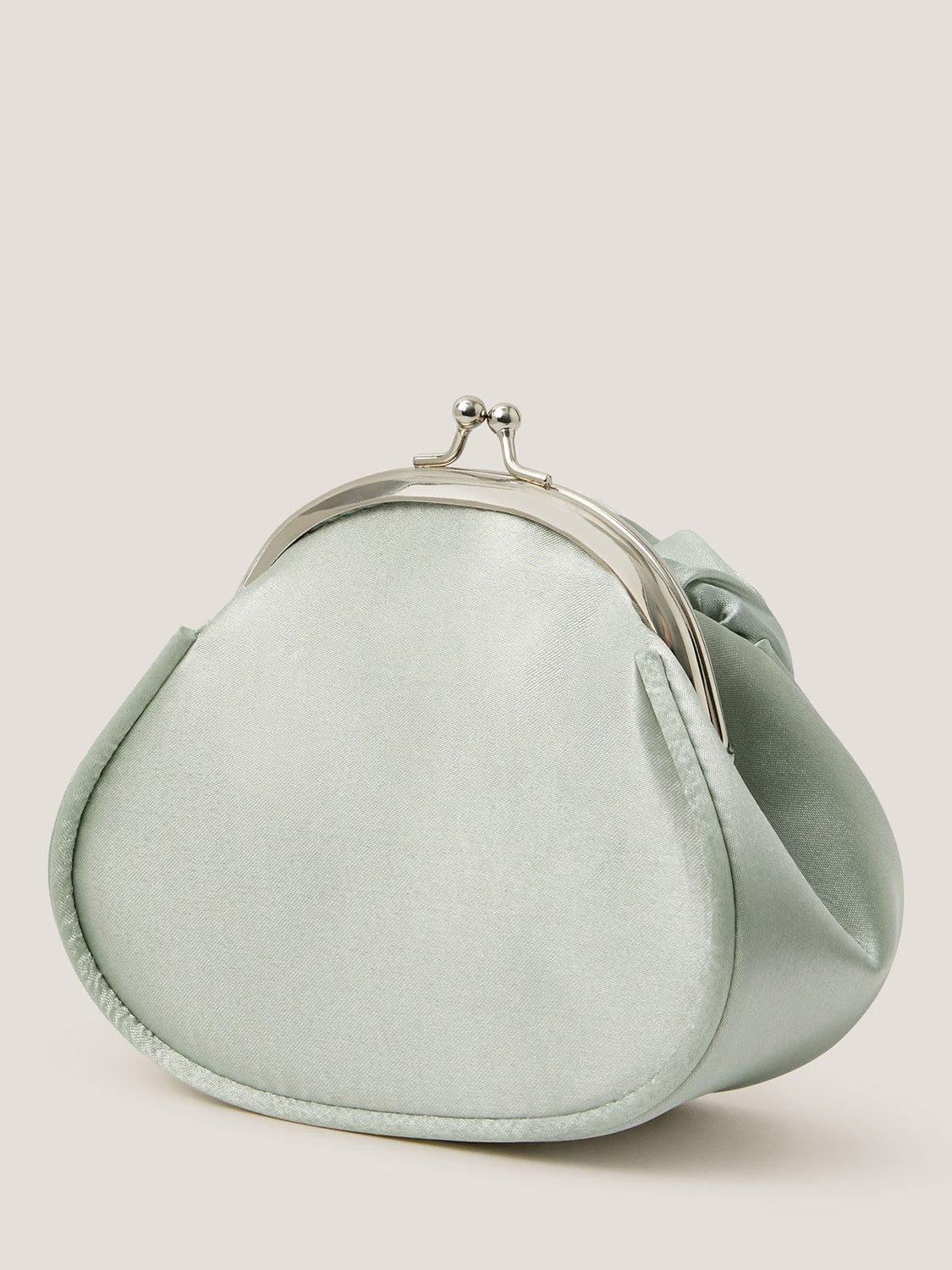 Product image 4 of 4, which shows Monsoon Kids' Rose Satin Bag, Sage