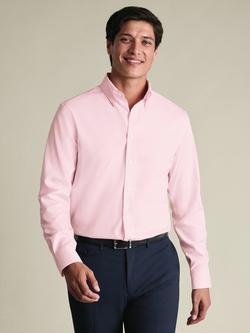 Charles Tyrwhitt Cotton Regular Fit Button-Down Check Oxford Shirt, Light Pink