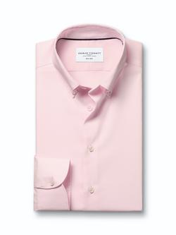 Charles Tyrwhitt Cotton Regular Fit Button-Down Check Oxford Shirt - view 2, Light Pink