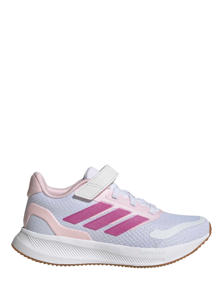 adidas Kids' Runfalcon Top Strap Trainers, White/Pink, White/Pink