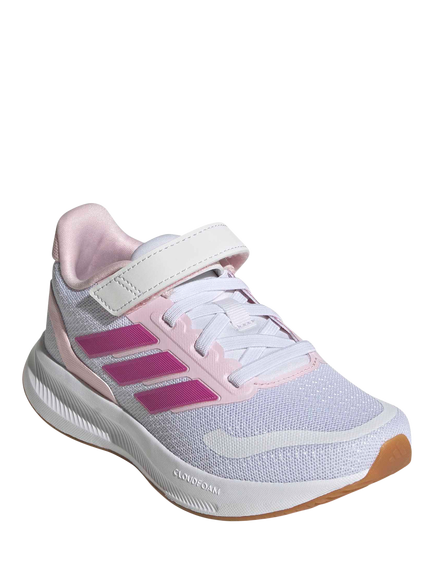 adidas Kids' Runfalcon Top Strap Trainers, White/Pink - view 2, White/Pink
