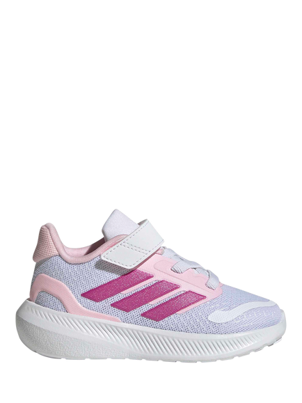 adidas Kids' Runfalcon Top Strap Trainers, White/Pink, White/Pink