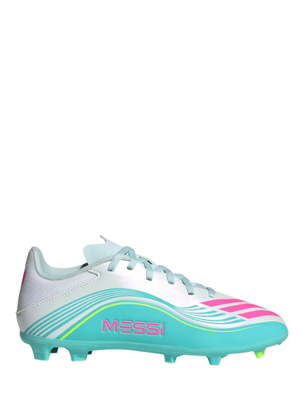 adidas Kids' F50 Messi League Football Boots, White/Multi, White/Multi