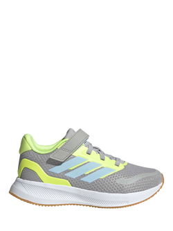 adidas Kids' Runfalcon Top Strap Trainers, Grey/Multi, Grey/Multi