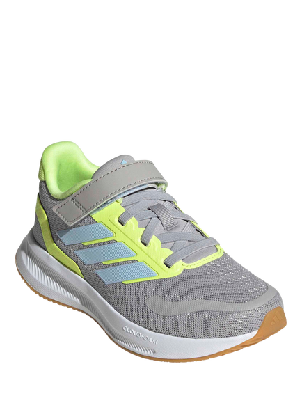 adidas Kids' Runfalcon Top Strap Trainers, Grey/Multi - view 2, Grey/Multi