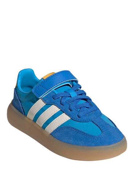 adidas Kids' Barreda Decode Leather Blend Trainers, Blue/White - view 2, Blue/White