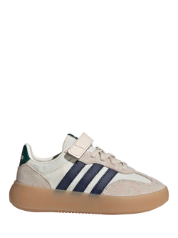 adidas Kids' Barreda Decode Leather Blend Trainers, Off White/Multi, Off White/Multi