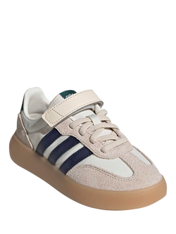 adidas Kids' Barreda Decode Leather Blend Trainers, Off White/Multi - view 2, Off White/Multi