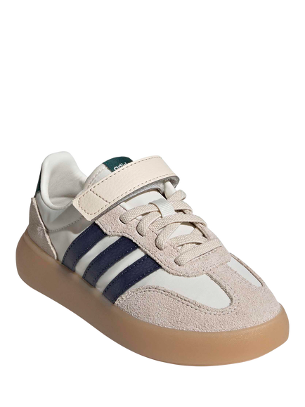 adidas Kids' Barreda Decode Leather Blend Trainers, Off White/Multi - view 2, Off White/Multi