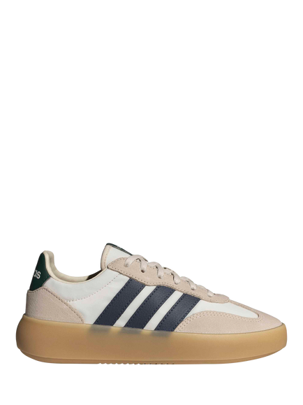 adidas Kids' Barreda Decode Leather Blend Trainers, Off White/Multi, Off White/Multi