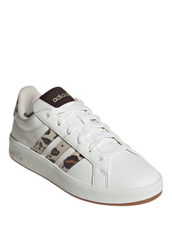 adidas Kids' Grand Court 3.0 Trainers, White/Multi - view 2, White/Multi