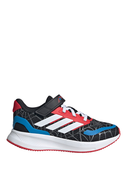 adidas Kids' Runfalcon Spider-Man Top Strap Trainers, Black/Multi, Black/Multi