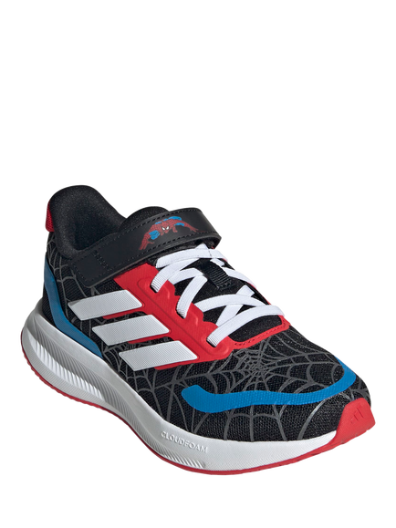 adidas Kids' Runfalcon Spider-Man Top Strap Trainers, Black/Multi - view 2, Black/Multi