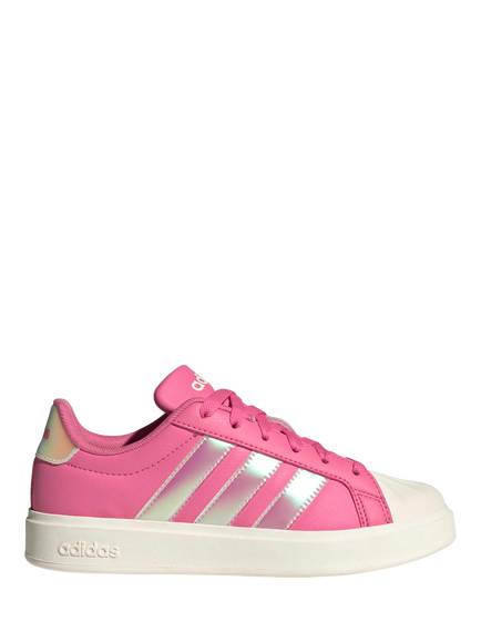 adidas Kids' Street Talk Lace Up Trainers, Pink, Pink