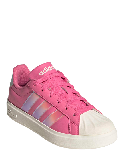 adidas Kids' Street Talk Lace Up Trainers, Pink - view 2, Pink