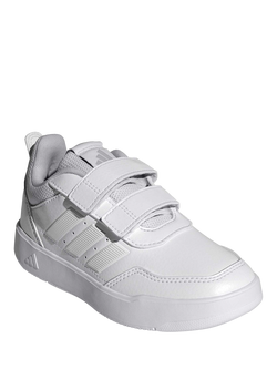 adidas Kids' Tensaur Sport 3 Trainers, White/Silver - view 2, White/Silver