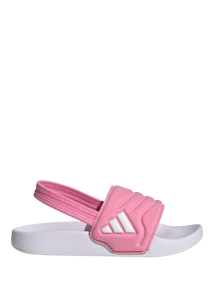 adidas Kids' Adilette Estrap 2.0 Slider Sandals, Pink/White, Pink/White