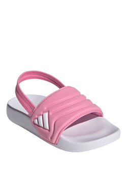 adidas Kids' Adilette Estrap 2.0 Slider Sandals, Pink/White - view 2, Pink/White