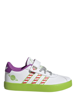 adidas Kids' Pixar Toy Story VL Court 3.0 Trainers, White/Green, White/Green