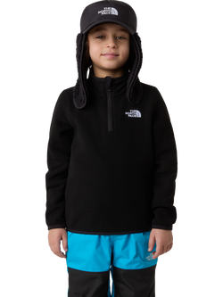 The North Face Kids' Glacier Quarter Zip Pullover Sweatshirt, Tnf Black, Tnf Black