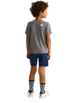 The North Face Kids' 24/7 T-Shirt and Shorts Set, Smoked Pearl/Summit Navy - view 2, Smoked Pearl/Summit Navy