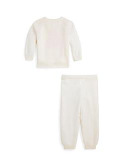 Ralph Lauren Baby Pure Cashmere Jumper and Trousers Set, Light Pink - view 2, Light Pink