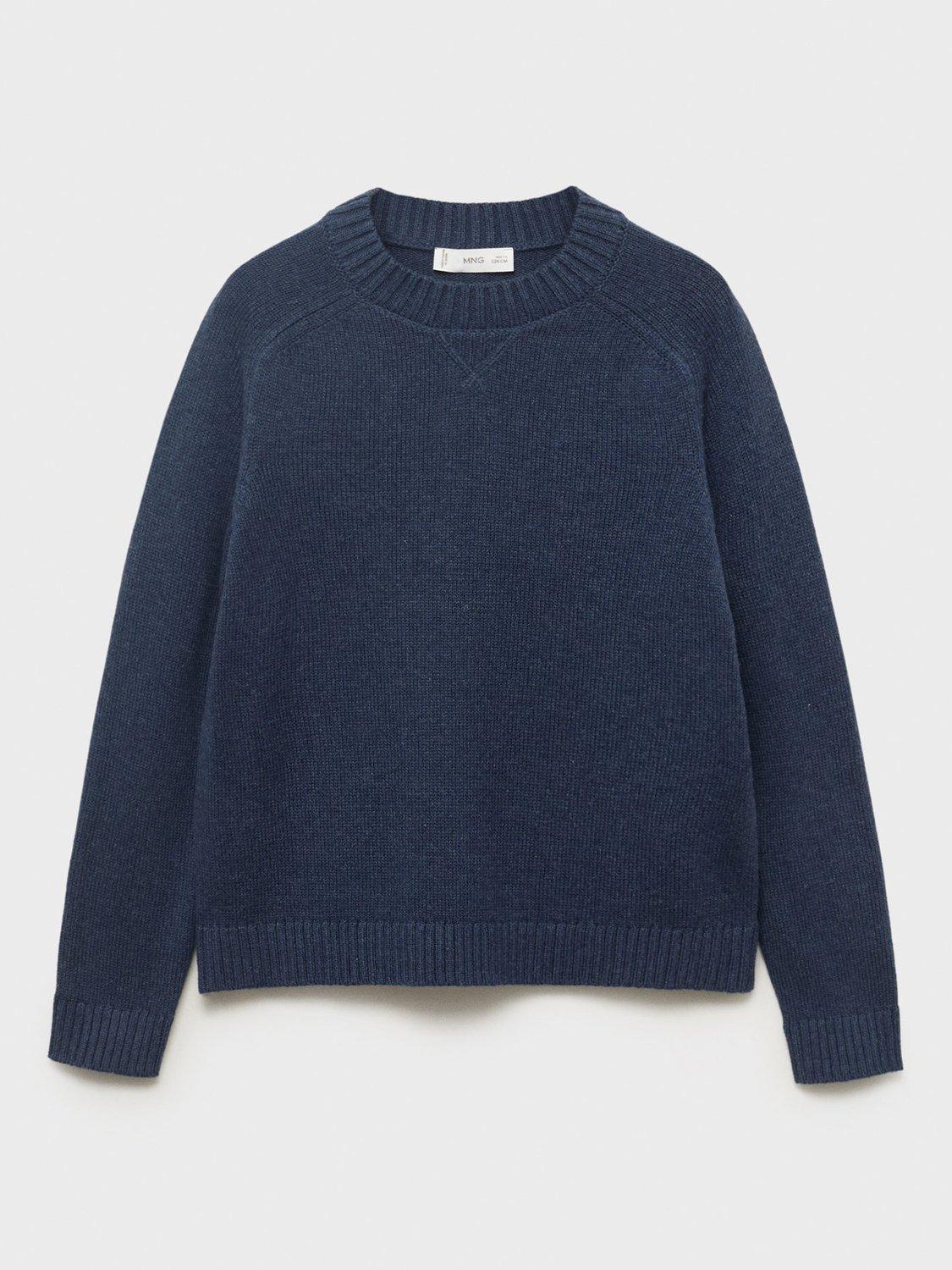 Product image 1 of 4, which shows Mango Kids' Atlas Sweater, Medium Blue, 11-12 years