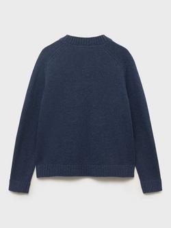 Mango Kids' Atlas Sweater - view 2, Medium Blue