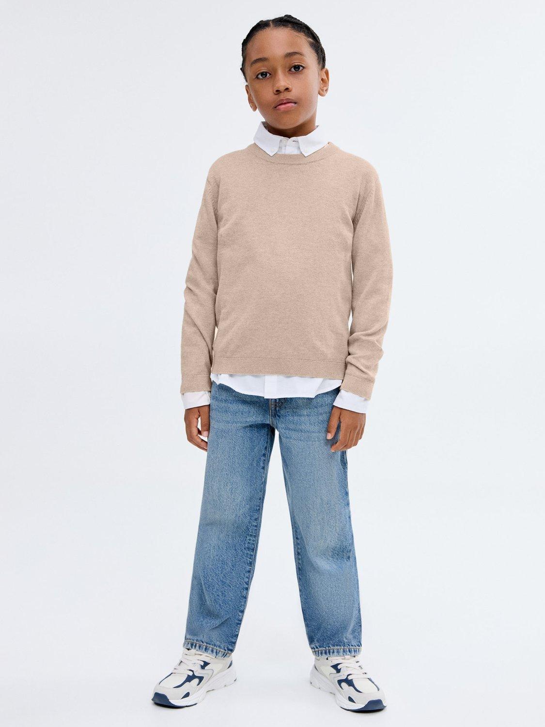 Product image 1 of 6, which shows Mango Hugo Sweater, Light Beige, 5-6 years