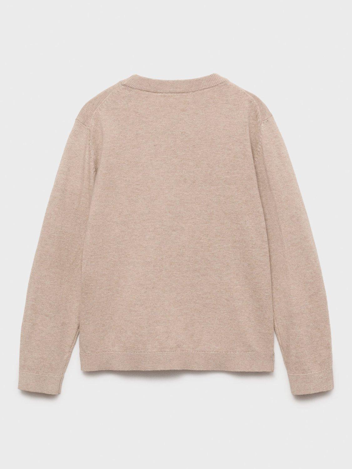 Product image 3 of 6, which shows Mango Hugo Sweater, Light Beige, 5-6 years