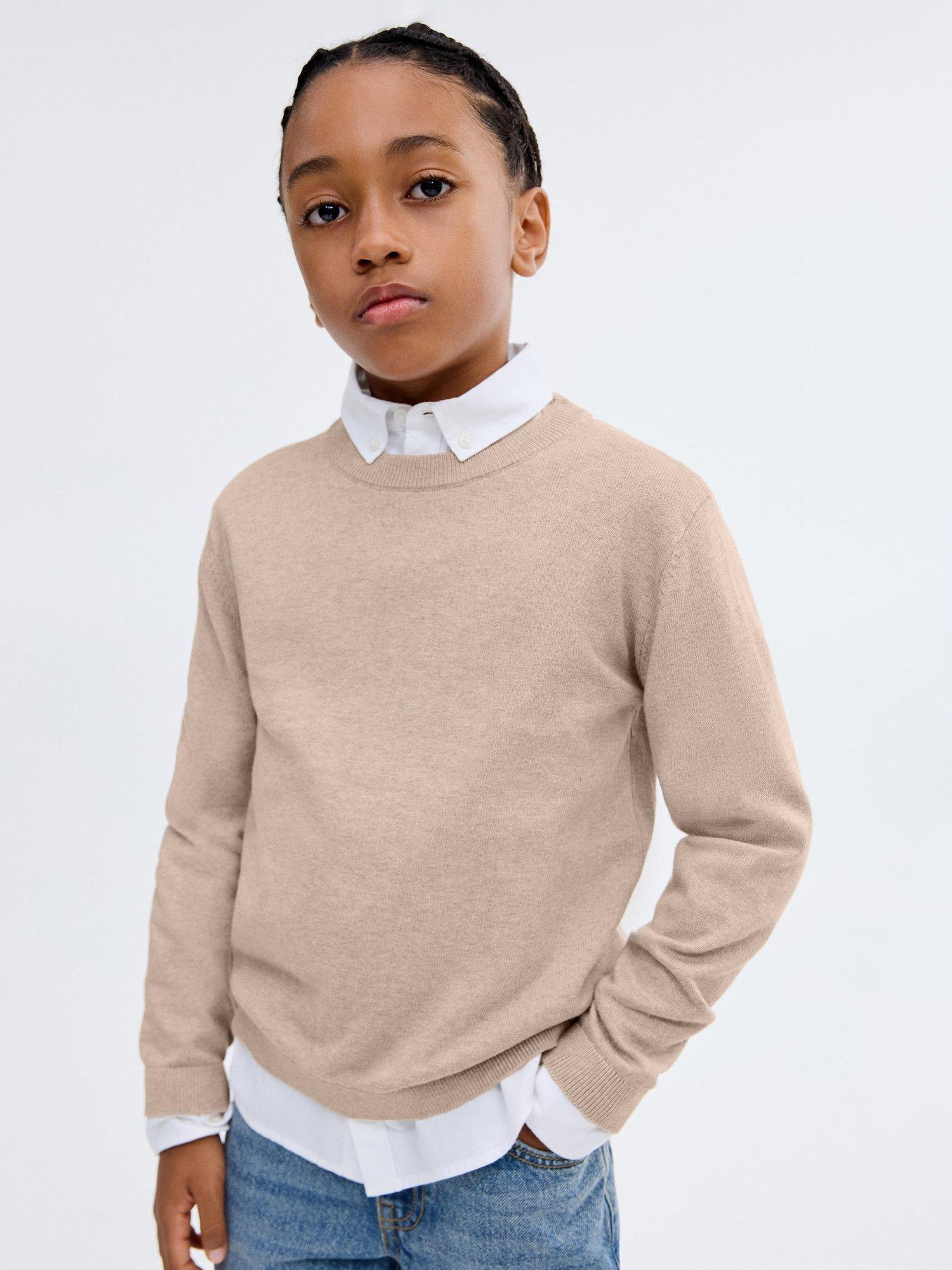 Product image 5 of 6, which shows Mango Hugo Sweater, Light Beige, 5-6 years